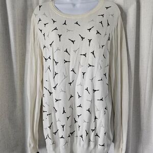 Elle Women's White and Cream Sweater
